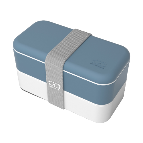 MB原創長方形雙層便當盒-靜謐牛仔