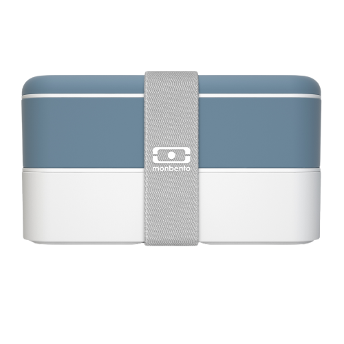 MB原創長方形雙層便當盒-靜謐牛仔