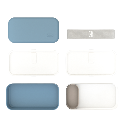 MB原創長方形雙層便當盒-靜謐牛仔