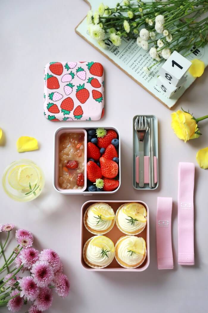 MB原創方形雙層便當盒-芝芝莓莓