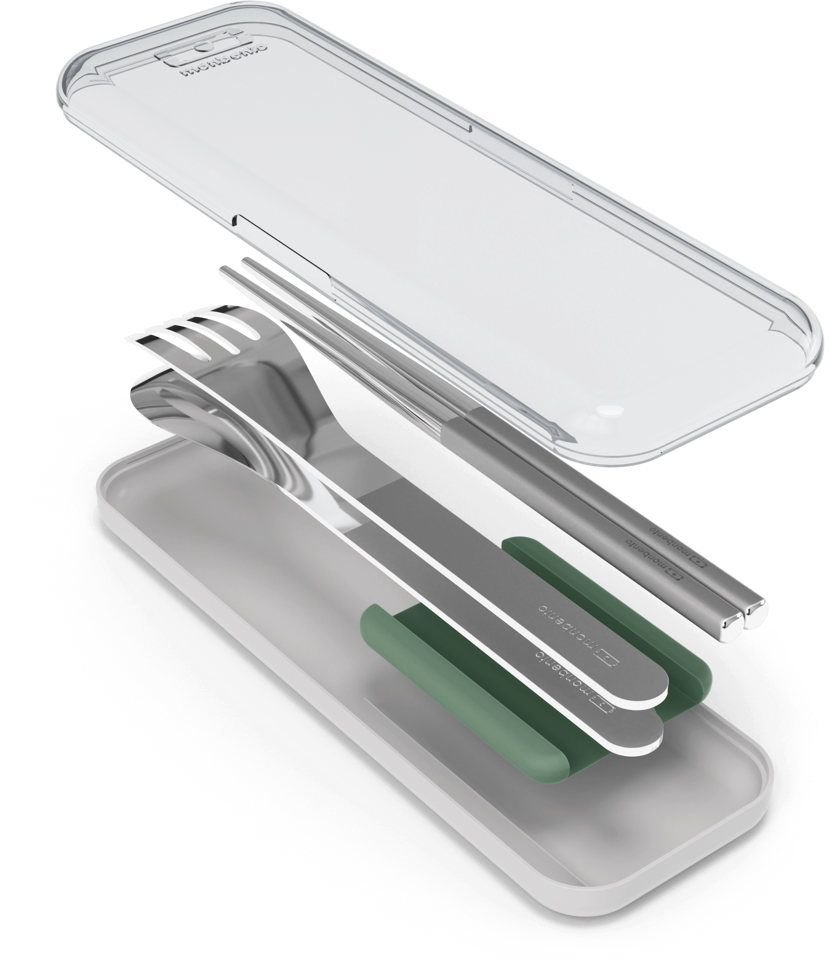 MB便攜筷叉勺餐具盒－橡木青綠